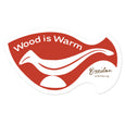 "Wood is Warm" Stickers—Red
