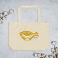 “Wood is Warm” Eco Tote Bag—Yellow—Large