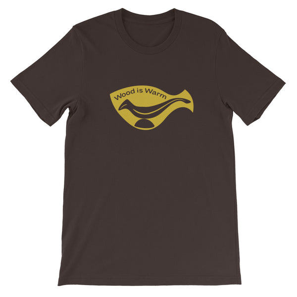 “Wood is Warm” T-Shirt—Yellow Graphic